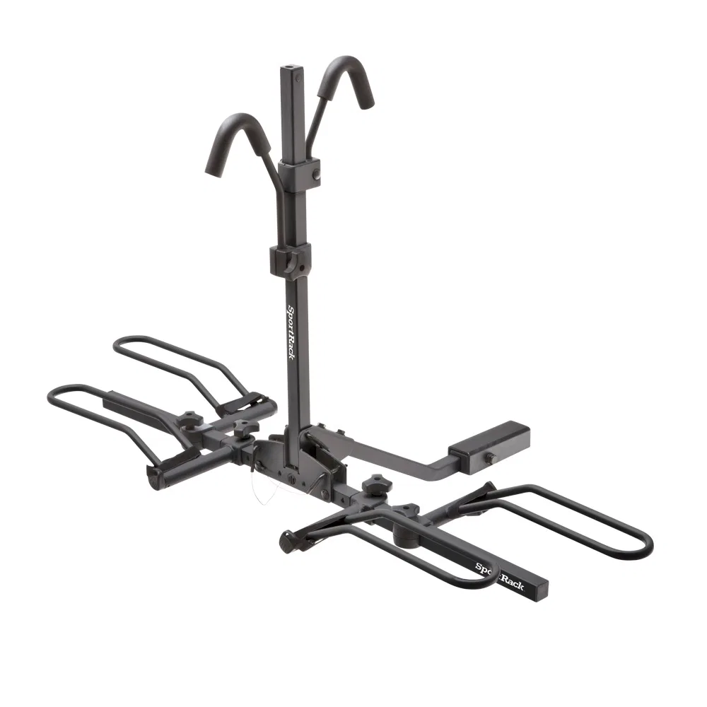 SR2901B – SPORT RACK Bike Rack, 1-1/4 Inch And 2 Inch Receiver Hitch Mount Holds 2 Bikes Frame Clamp With Lock Foldab...